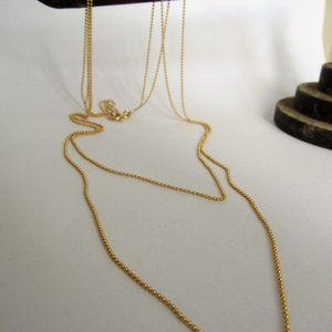Gold necklace. 14 karat Yellow gold necklace.
